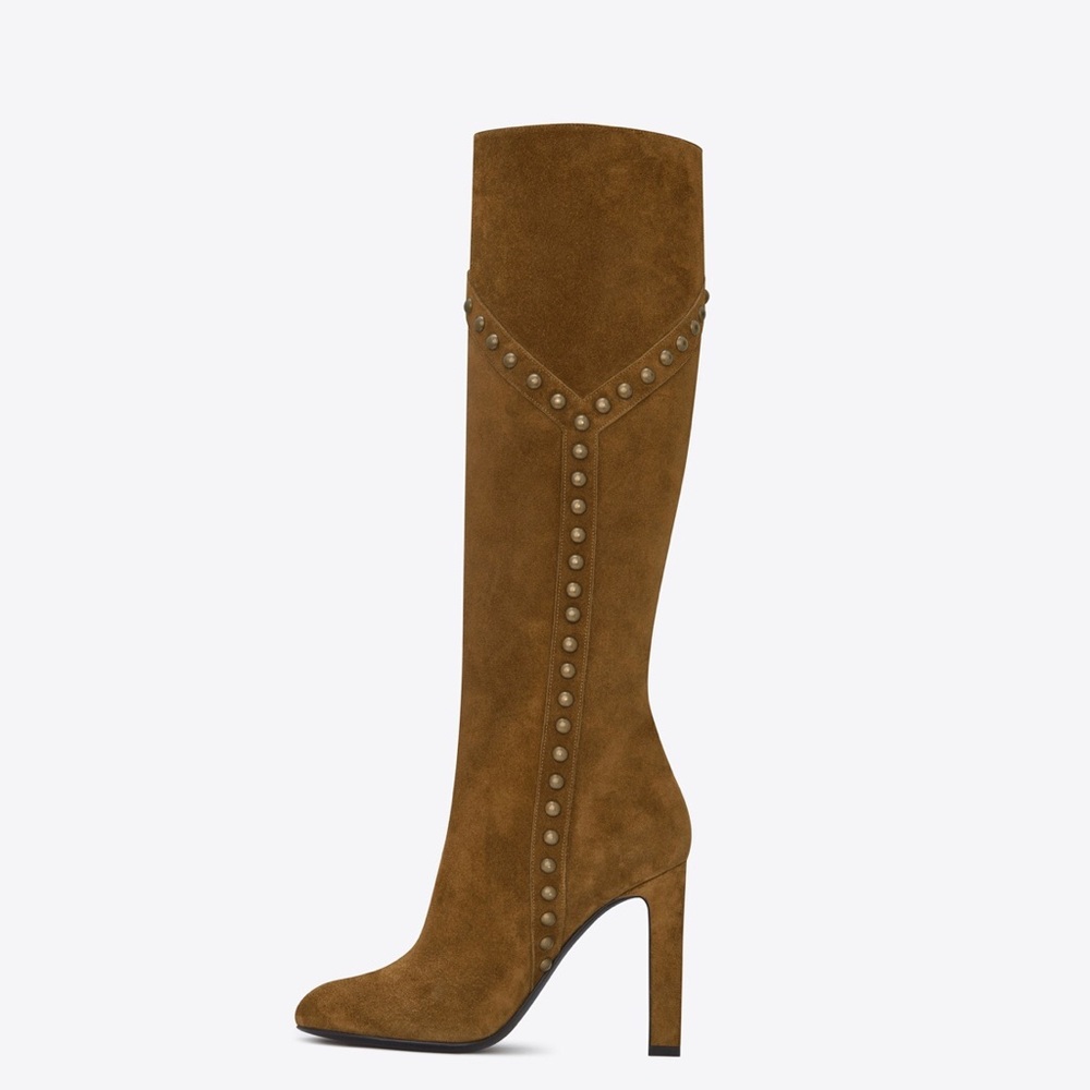 GRACE 105 Y STUDDED BOOT IN TAN SUEDE